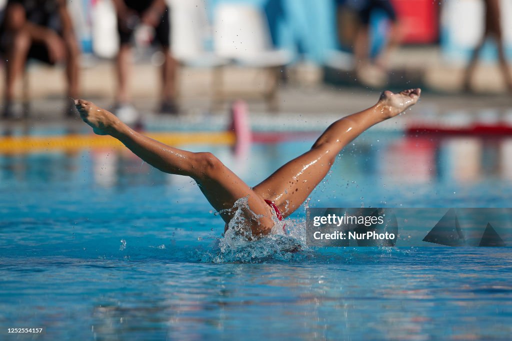 Culic The legs of Malta national team artistic swimmer Ana Culic , point up ...