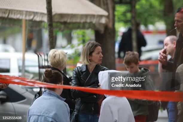 Police take security measures after a 7th grade student opened fire at the school, in Belgrade, Serbia on May 03, 2023. It is reported that a...