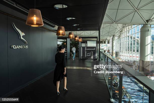 The Qantas Airways Ltd. Lounge during its reopening at Hong Kong International Airport in Hong Kong, China, on Wednesday, May 3, 2023. Qantas's...