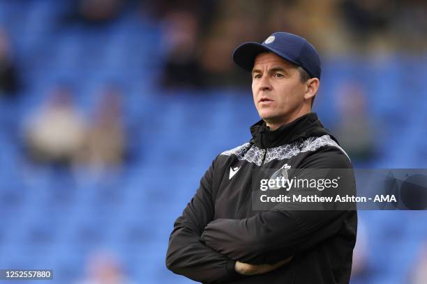 Joey Barton the head coach / manager of Bristol Rovers during the Sky Bet League One between Shrewsbury Town and Bristol Rovers at Montgomery Waters...