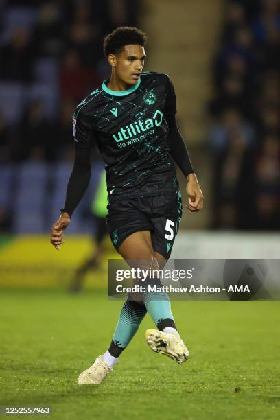 Jarell Quansah of Bristol Rovers during the Sky Bet League One between Shrewsbury Town and Bristol Rovers at Montgomery Waters Meadow on May 2, 2023...