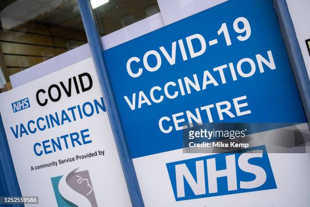 Covid-19 vaccination centre at a Chemist shop on 28th April 2023 in London, United Kingdom.