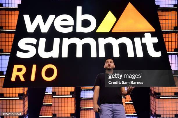 Rio de Janeiro , Brazil - 3 May 2023; Fernando Nery Filho, Co-founder, Portão 3, on Center Stage during day two of Web Summit Rio 2023 at Riocentro...