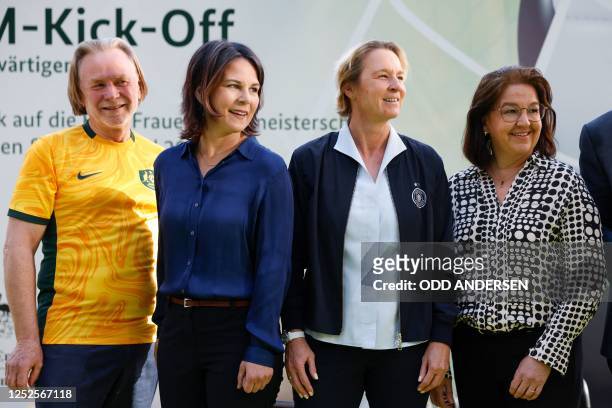 Philip Green, Australia's Ambassador in Germany, German Foreign Minister Annalena Baerbock, Germany's women's team head coach Martina...