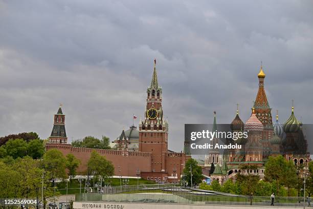 View of Kremlin after the drone attack in Moscow, Russia on May 03, 2023. Kremlin reported that Ukraine attempted to attack Russian President...