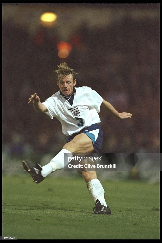 Stuart Pearce of England in action