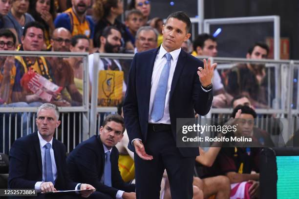 Jaka Lakovic, Head Coach of Gran Canaria gestures during the 7DAYS EuroCup Basketball Finals Championship game between CB Gran Canaria v Turk Telekom...