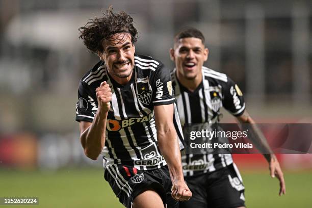 Igor Gomes of Atletico Mineiro celebrates after scoring the team's first goal during a Group G match between Atletico Mineiro and Alianza Lima as...