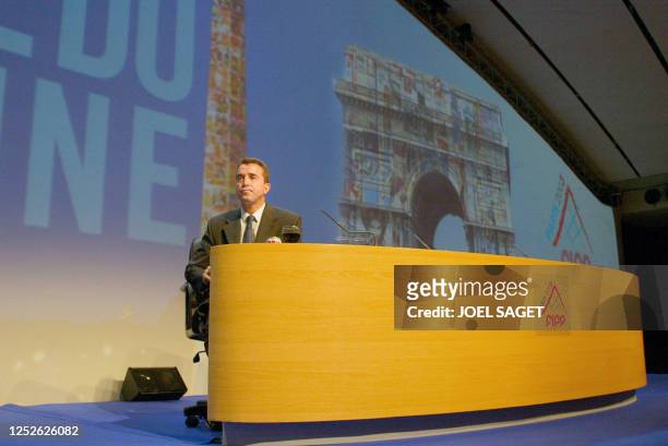 Arnaud Lagardere, CEO of Lagardere Média, France, and co-charmain of European Aeronautic Defense and Space Co , listens during the second day of the...