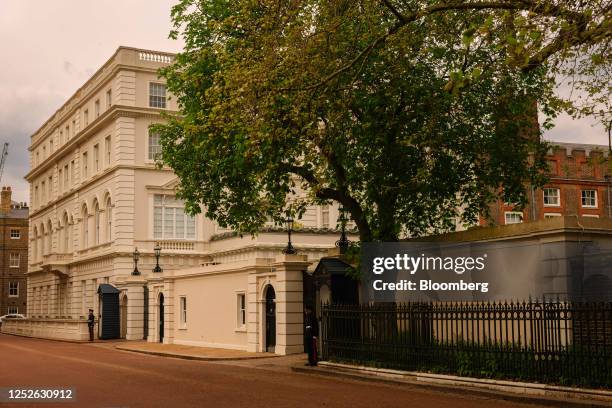 The Clarence House royal residence in central London, UK, on Sunday, April 30, 2023. Charles, who voluntarily pays income tax, currently has a...