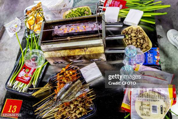 Tourists enjoy a barbecue in Zibo, East China's Shandong province, May 4, 2023.