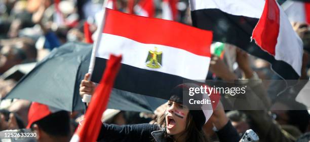 Thousands of Egyptians demonstrate in Cairo's Tahrir Square during an uprising to demand political and economic change on March 4, 2011 a day after...