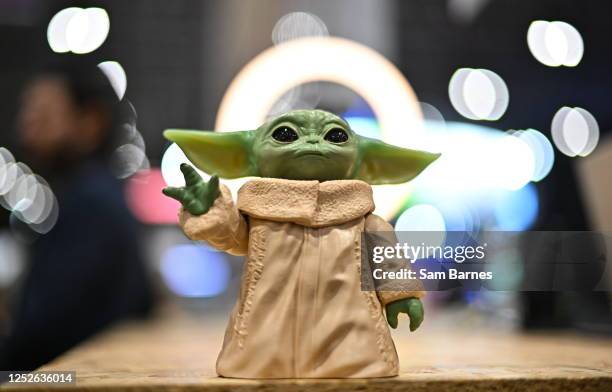 Rio de Janeiro , Brazil - 4 May 2023; A model of Yoda is pictured at the Startup booths during day three of Web Summit Rio 2023 at Riocentro in Rio...