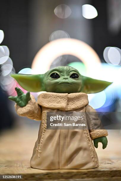 Rio de Janeiro , Brazil - 4 May 2023; A model of Yoda is pictured at the Startup booths during day three of Web Summit Rio 2023 at Riocentro in Rio...