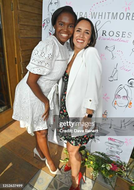 Oti Mabuse and Janette Manrara attend the launch of Laura Whitmore's debut collection for Love & Roses held on her birthday at Treehouse Hotel London...