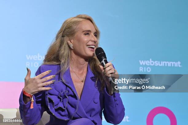 Rio de Janeiro , Brazil - 4 May 2023; Angélica Huck, Co-founder, Mina Bem-Estar, on HealthConf Stage during day three of Web Summit Rio 2023 at...