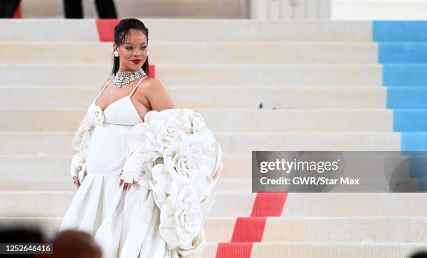 Rihanna is seen on May 1, 2023 in New York City.