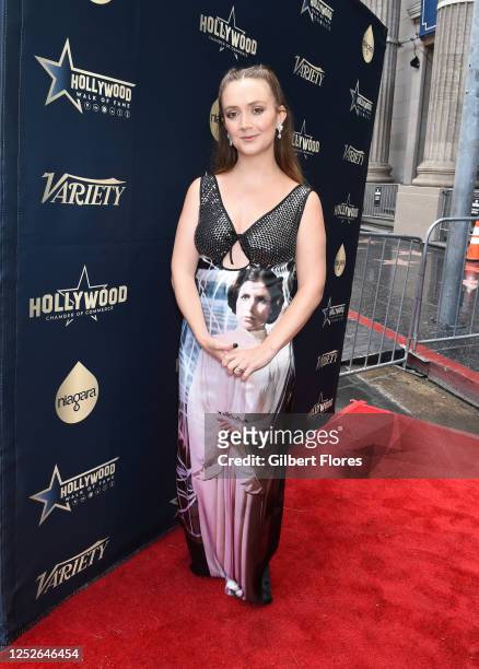 Billie Lourd at the star ceremony where Carrie Fisher is honored with a star on the Hollywood Walk of Fame on May 4, 2023 in Los Angeles, California.