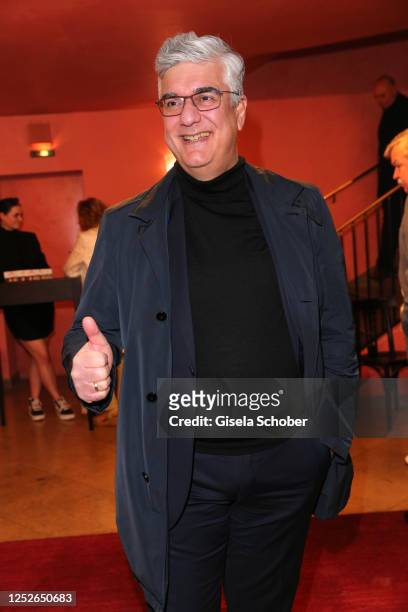 Stephen Sikder during the theatre premiere of "Dinner für Spinner" at Komoedie im Bayerischen Hof on May 4, 2023 in Munich, Germany.