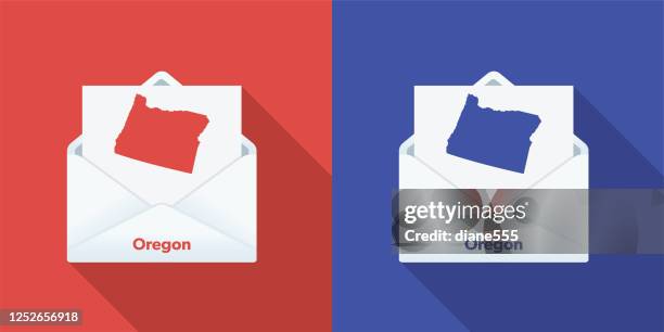 usa election mail in voting: oregon - oregon us state stock illustrations