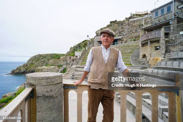 Actor Mark Harandon poses for the photographer at the open air Minack Theatre set in to the cliffs at Porthcurno, on June 26, 2020 in Cornwall,...