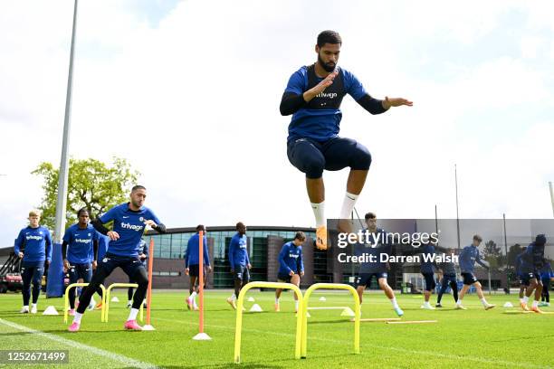 Ruben Loftus-Cheek of Chelsea during a training session at Chelsea Training Ground on May 5, 2023 in Cobham, England.