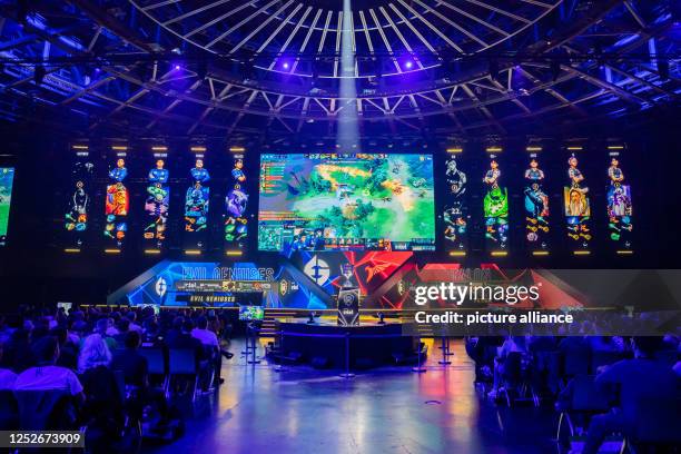 Sports: ESL One Berlin Dota 2 Major, Second Major Tournament of the Dota Pro Circuit 2023, Final Weekend, Velodrom. Team Evil Geniuses from the USA...