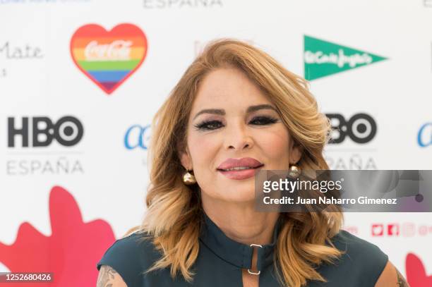 Spanish actress Isabel Torres attends 'MADO, Madrid Orgullo Online 2020' presentation at RoomMate Oscar Hotel on June 26, 2020 in Madrid, Spain.
