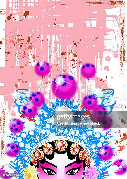 sculpture,moulding art - peking opera stock illustrations
