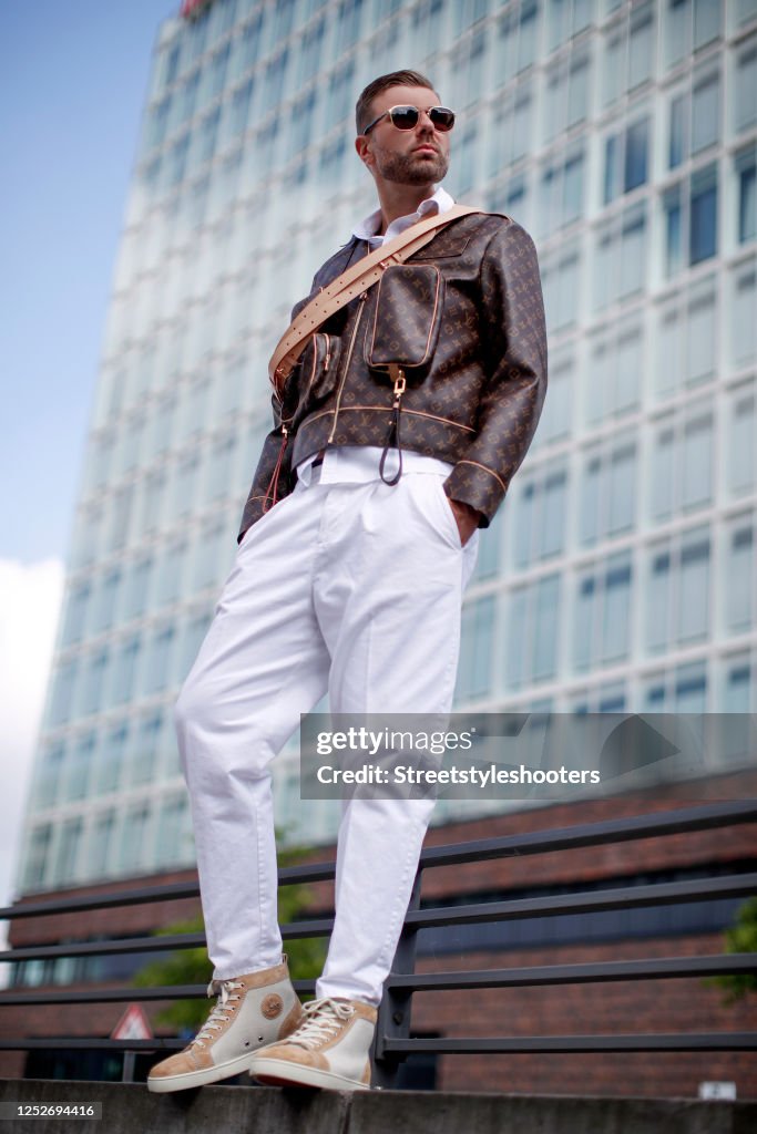 Andre Borchers Street Style - Hamburg - June 12, 2020