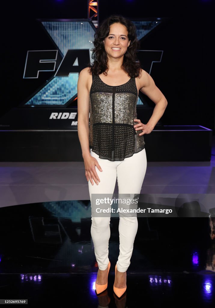 Michelle Rod Michelle Rodriguez is seen during the Fast X Experience at Telemundo ...