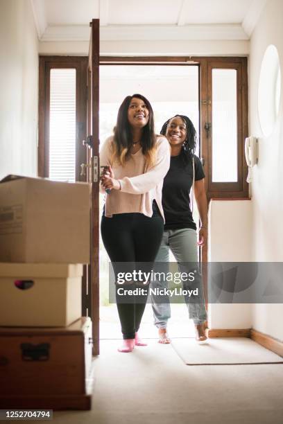 complete walk-through of their new house - first girlfriend stock pictures, royalty-free photos & images