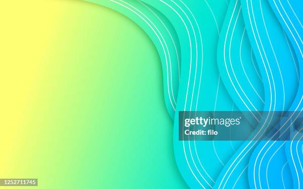 gradient waves background - deformed stock illustrations
