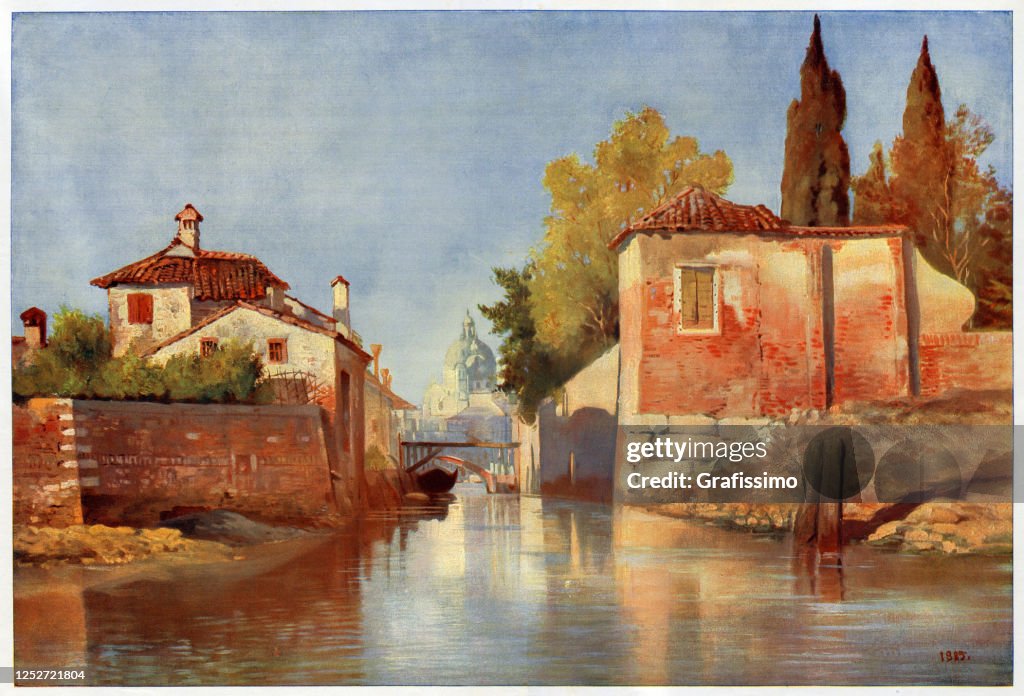 Venice looking towards Santa Maria della Salute Italy 1885