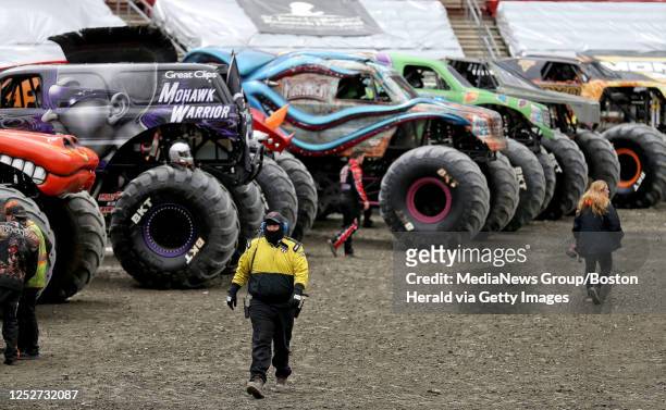 Monster Jam trucks at Gillette Stadium on Friday in Foxboro, MA. May 5, 2023