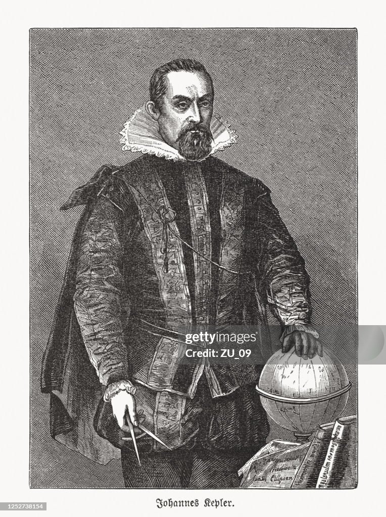 Johannes Kepler (1571-1630), German astronomer, wood engraving, published in 1893