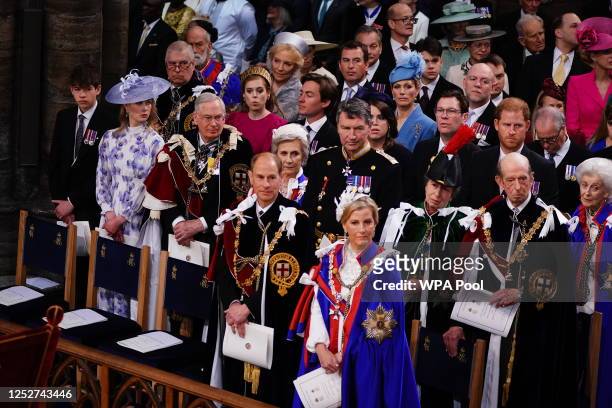 Prince ANdrew, Duke of York, Princess Beatrice, Edoardo Mapelli Mozzi, Peter Phillips, Zara Tindall, Princess Eugenie, Jack Brooksbank, Mike Tindall...