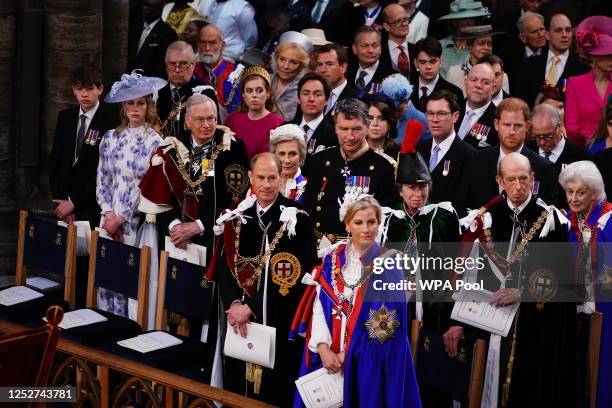 Prince ANdrew, Duke of York, Princess Beatrice, Edoardo Mapelli Mozzi, Peter Phillips, Zara Tindall, Princess Eugenie, Jack Brooksbank, Mike Tindall...