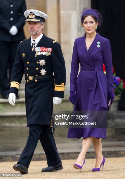 Crown Princess Mary of Denmark and Crown Prince Frederik of Denmark at Westminster Abbey during the Coronation of King Charles III and Queen Camilla...