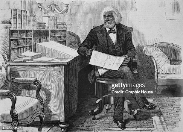 American social reformer and abolitionist Frederick Douglass , circa 1880.