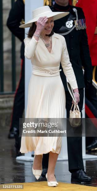 Lady Sarah Chatto at Westminster Abbey during the Coronation of King Charles III and Queen Camilla on May 6, 2023 in London, England. The Coronation...