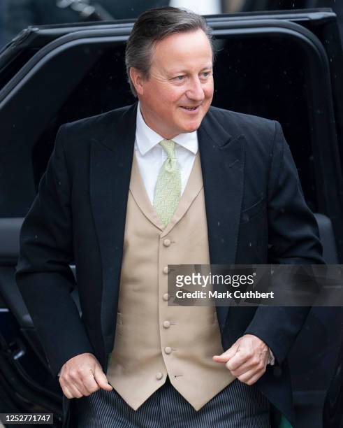 David Cameron at Westminster Abbey during the Coronation of King Charles III and Queen Camilla on May 6, 2023 in London, England. The Coronation of...