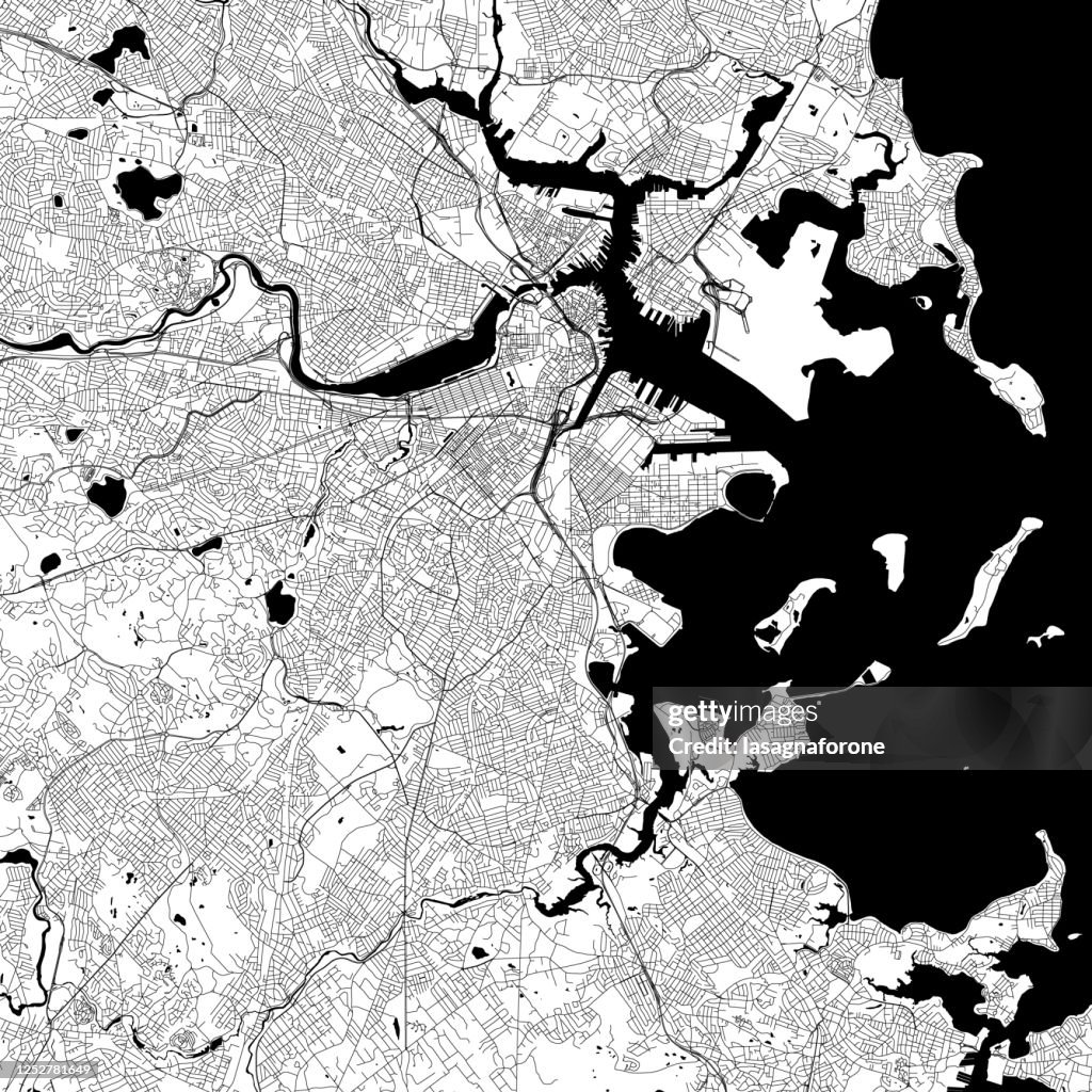 Boston, Massachusetts Vector Map