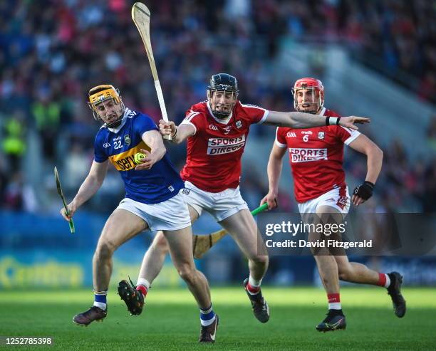 Cork , Ireland - 6 May 2023; Mark Kehoe of Tipperary in action against Damien Cahalane of Cork during the Munster GAA Hurling Senior Championship...