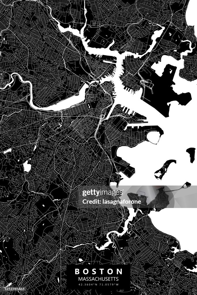 Boston, Massachusetts Vector Map