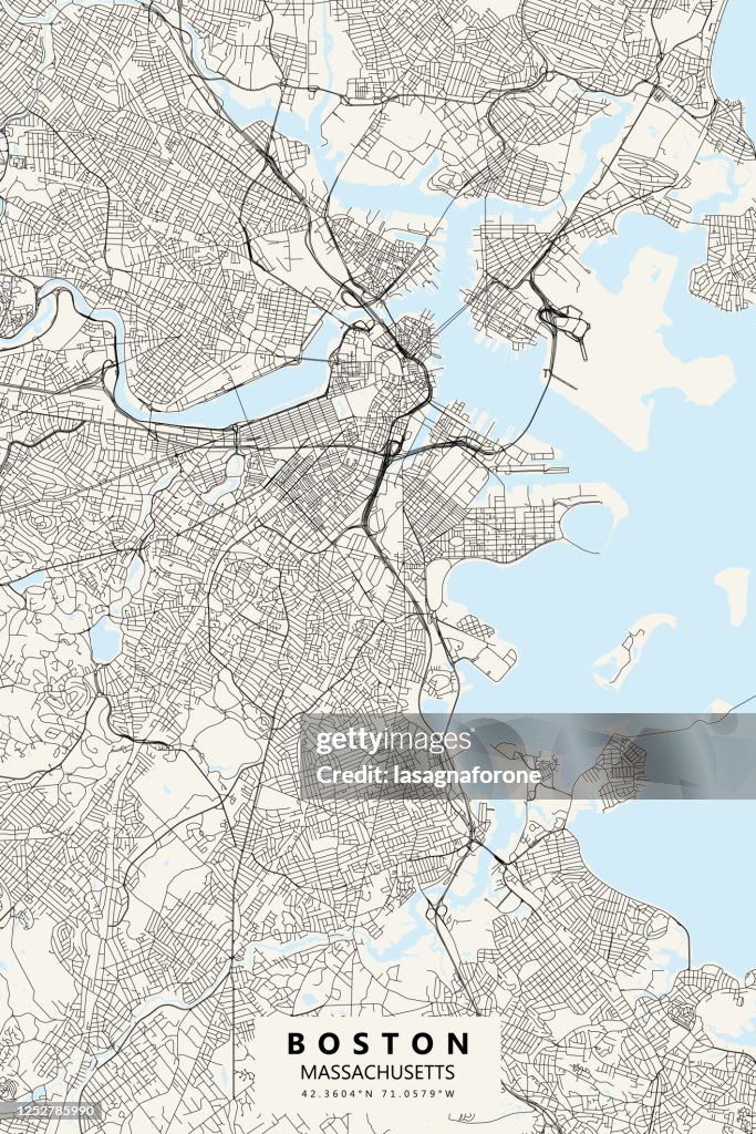 Boston, Massachusetts Vector Map