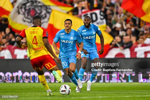 Alexis Sanchez of Marseille during the French Ligue 1 Uber Eats soccer match between Lens and Marseille at Stade Bollaert-Delelis on May 6, 2023 in...