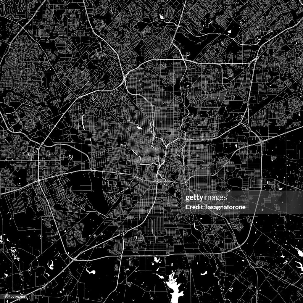 San Antonio, Texas Vector Map