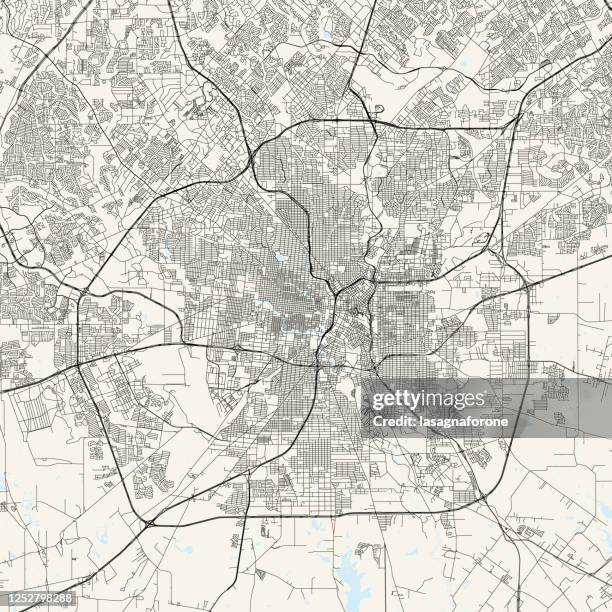 san antonio, texas vector map - san antonio riverwalk vector stock illustrations