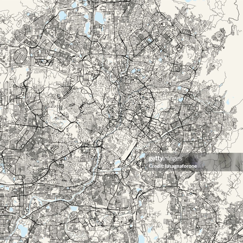 Kuala Lumpur Vector Map